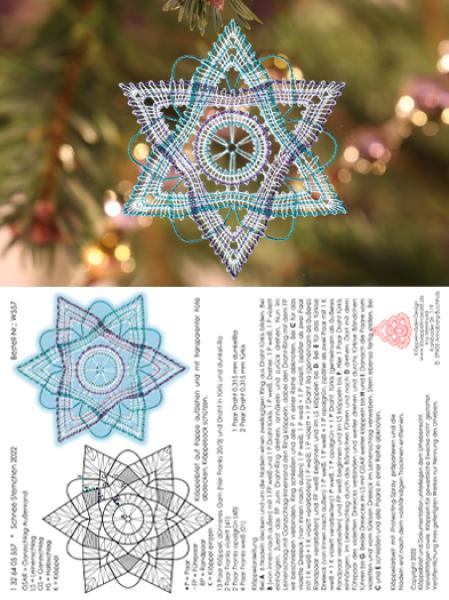 557 Klöppelbrief "Schnee-Sternchen 2022"